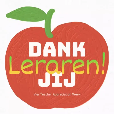 Eenvoudige Lerarendag-campagne met rode appels