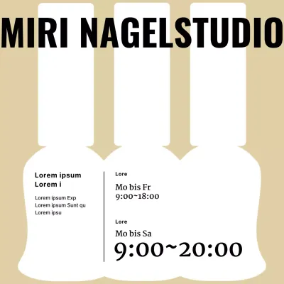 Die einfache Ankündigung der Öffnungszeiten von Beige