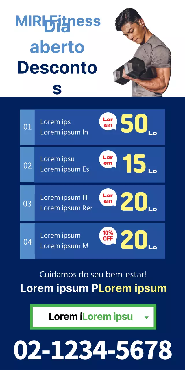 Azul Marinho Azul Fitness Desconto Aberto Anúncio