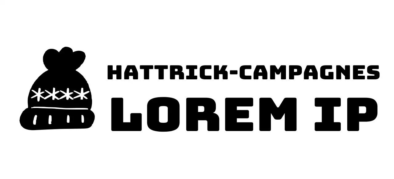 Campagnelogo met illustratie van een schattige breimuts