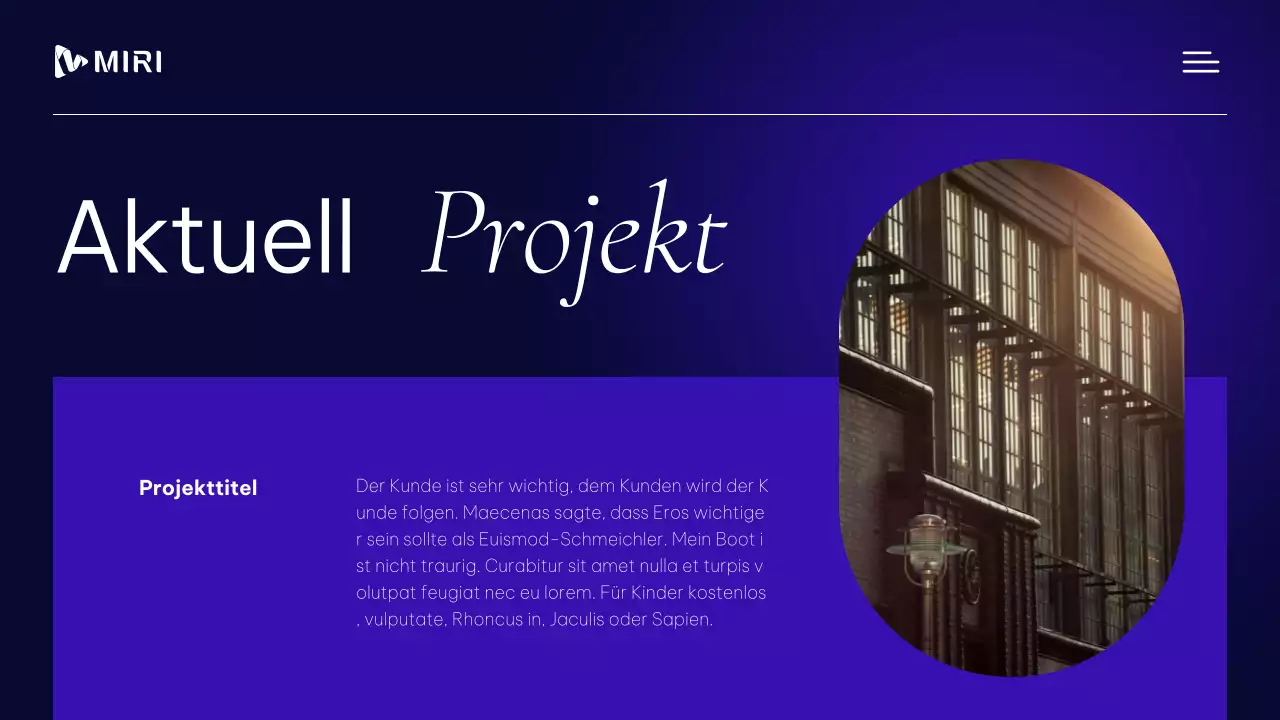 Modernes, professionelles Business-Profilmaterial in Lila und Weiß