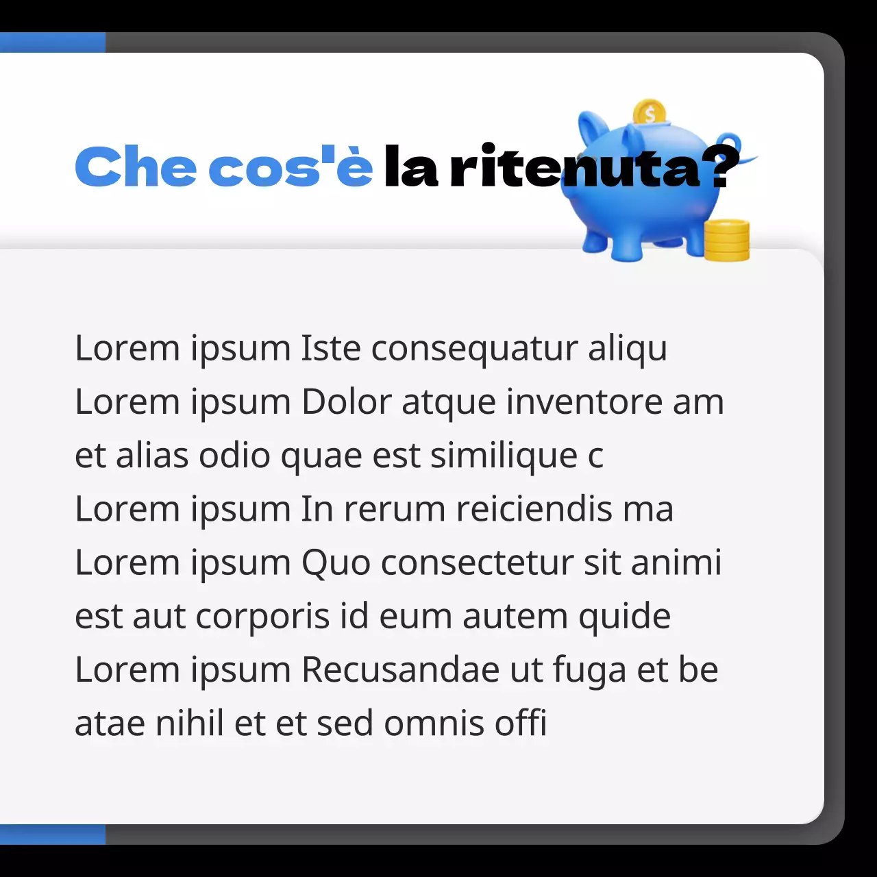 Contabilità fiscale evidenziata in nero e blu