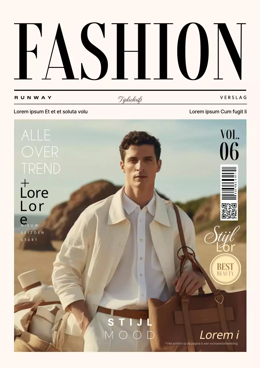 Trendy modetijdschriften in ivoor en zwart