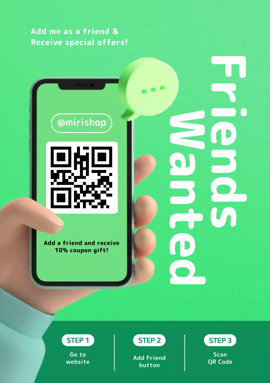 Green Modern Social Promotion Poster