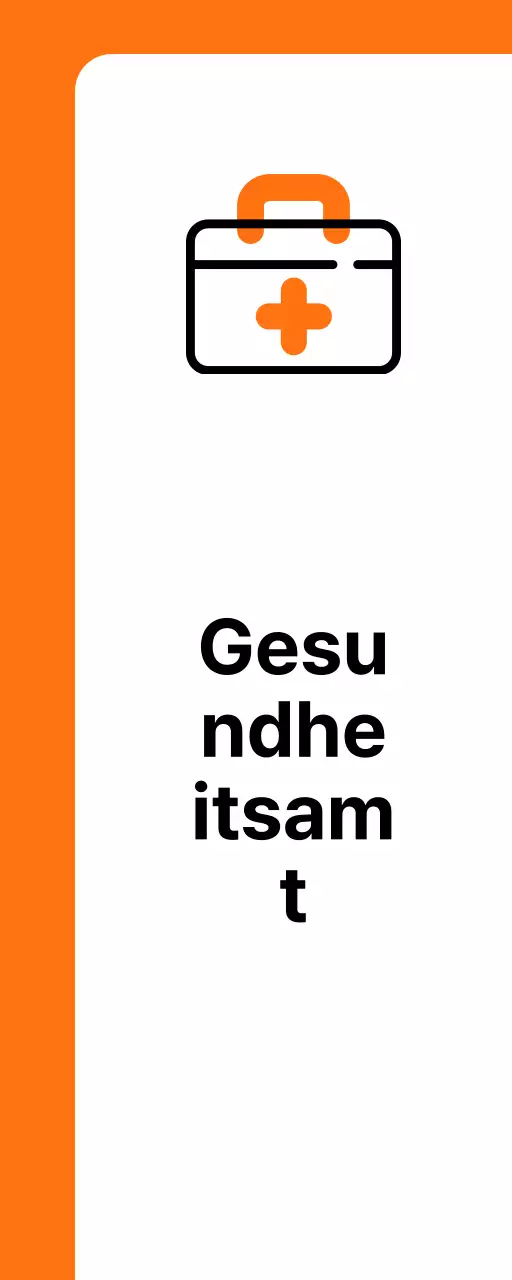 Orangefarbener Erste-Hilfe-Kasten Health Room Guide