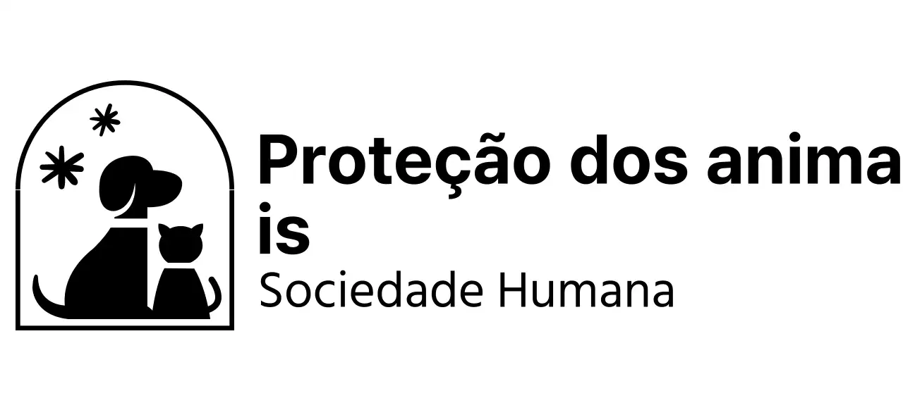 A Humane Society com um logótipo ilustrado de um cão e um gato