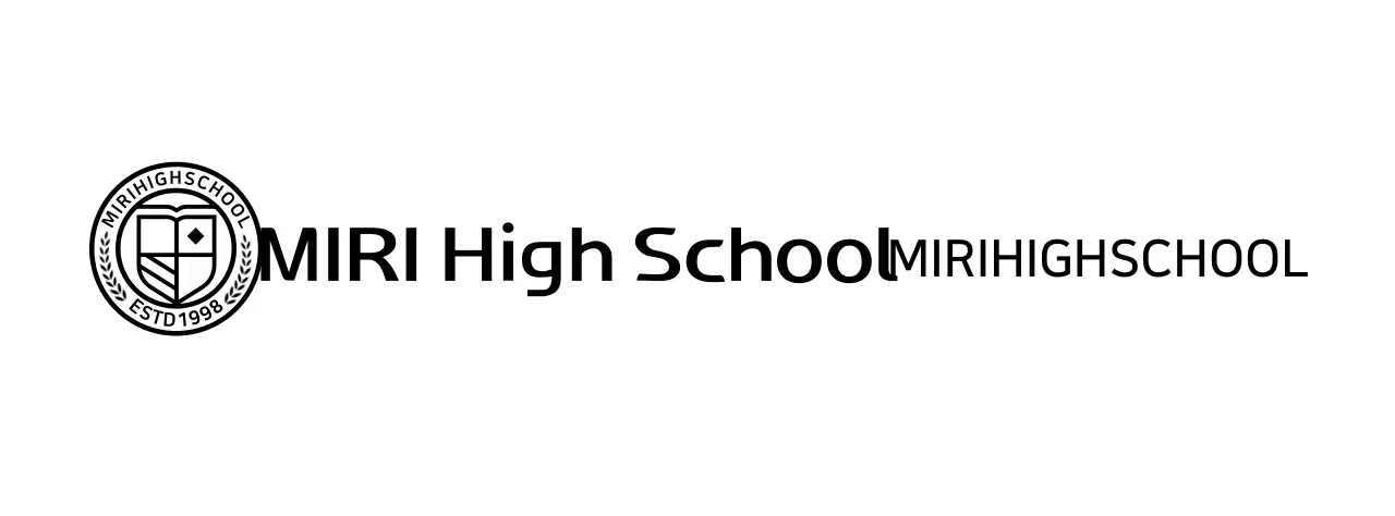 Logo trường trung học dưới dạng biểu tượng giáo dục hình tròn