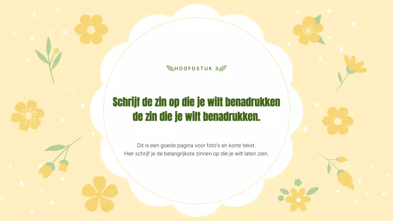 Gele planner met mooie bloemenachtergrond