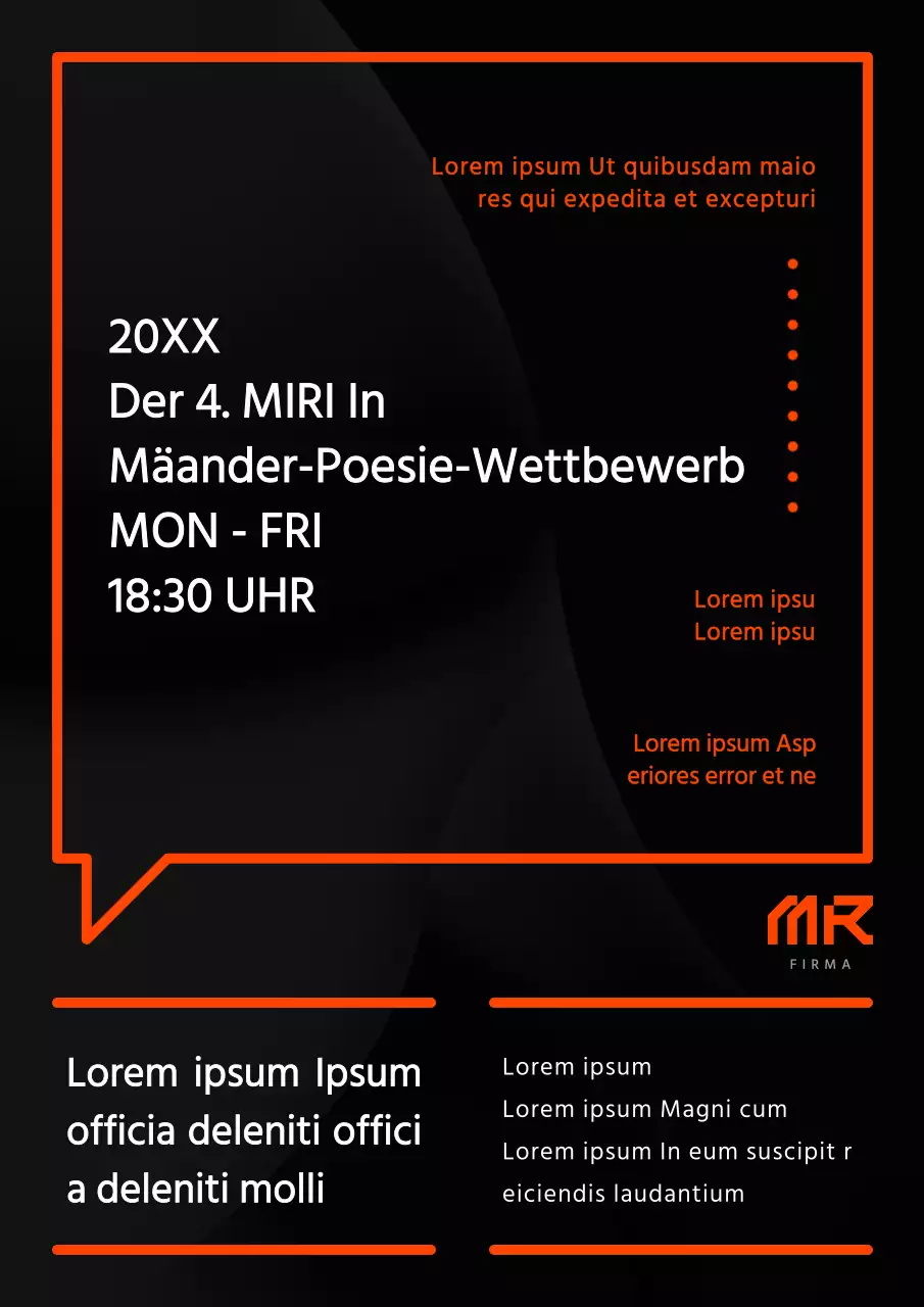 Ein einfacher interner Wettbewerbsleitfaden in Weiß und Orange