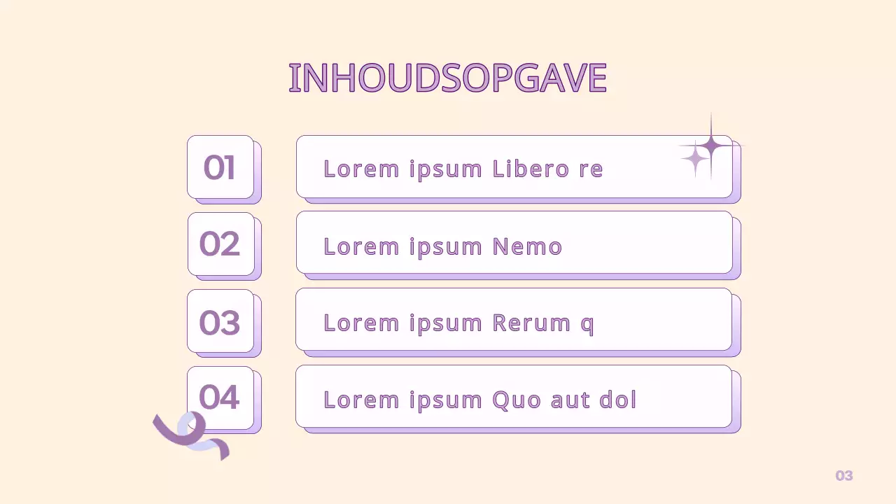 Een eenvoudige PM-presentatie in geel en paars