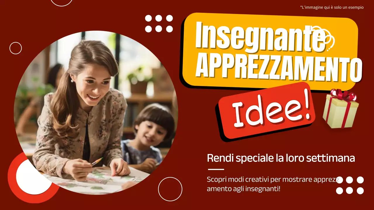 Guida alle idee di apprezzamento per la Giornata dell'Insegnante, geometrica rossa e arancione