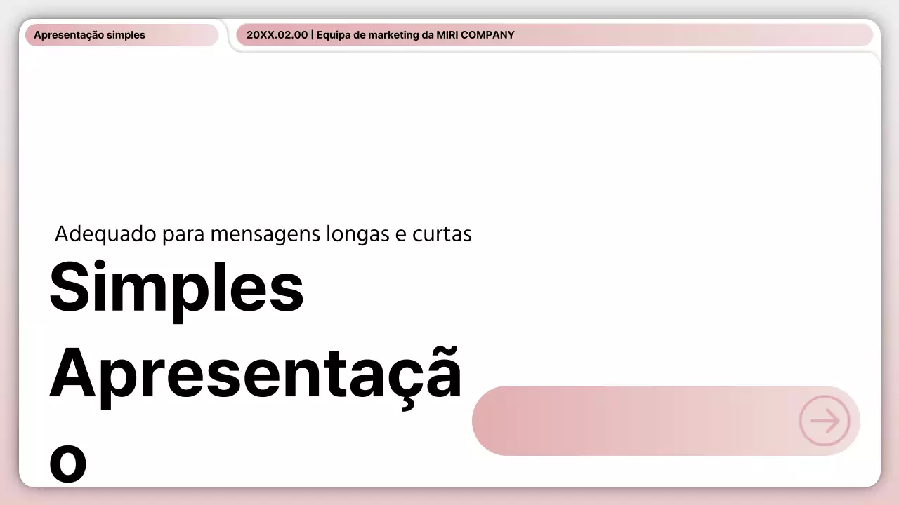 Um briefing simples de layout comercial a rosa e branco