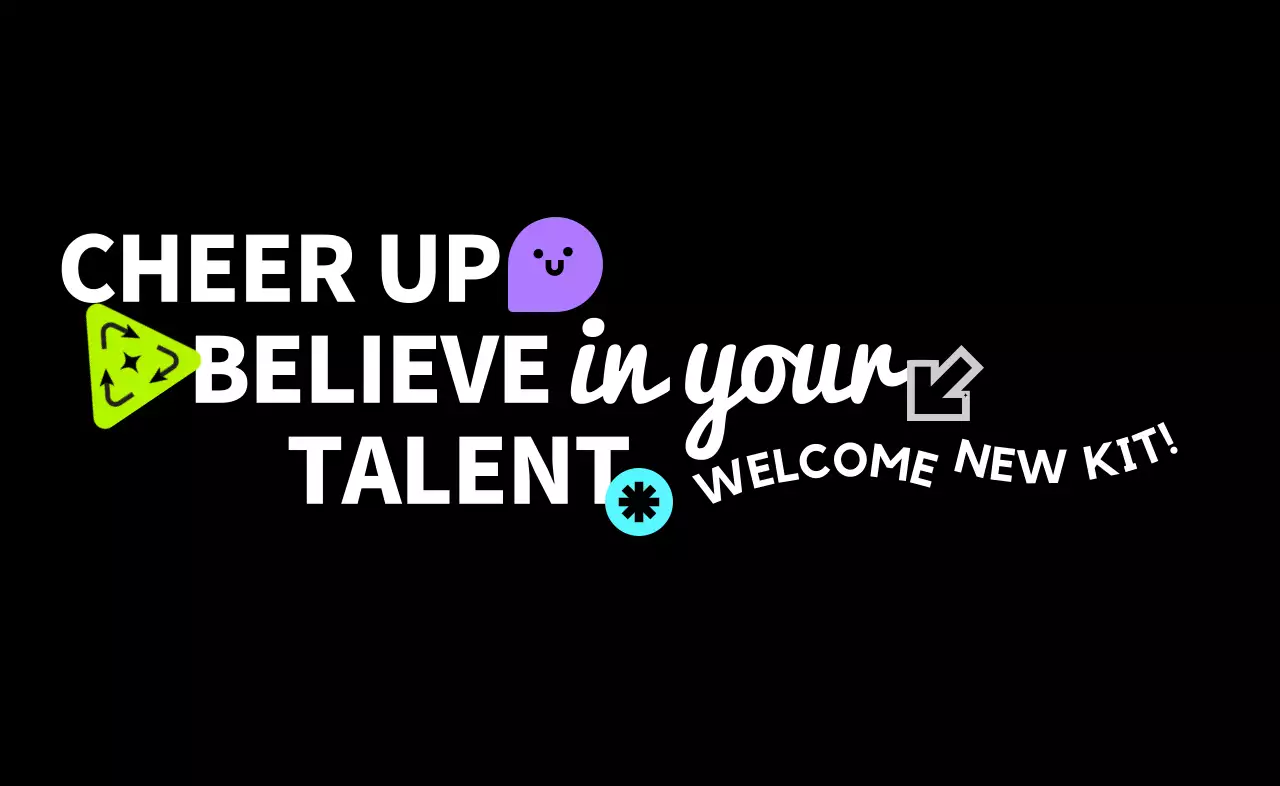 타이포그래피 컨셉의 기업용 웰컴키트