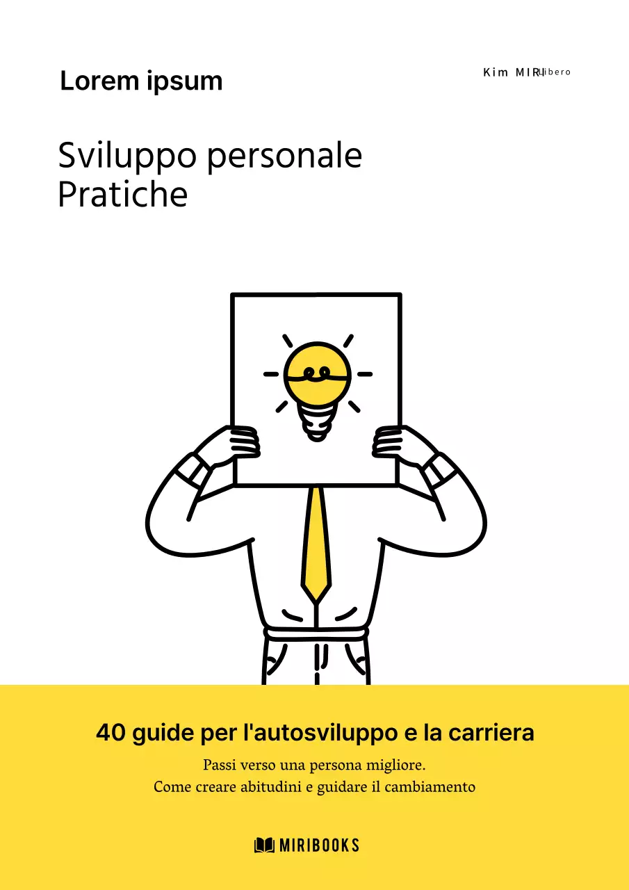 Copertina gialla semplice di un libro di auto-aiuto