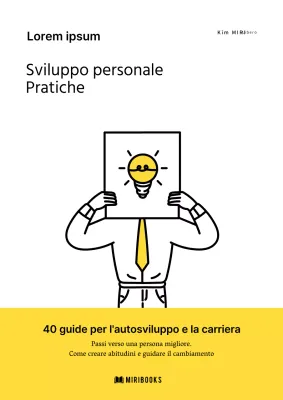 Copertina gialla semplice di un libro di auto-aiuto
