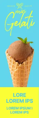 Promuovete la vostra attività con una foto di un gelato azzurro e una posizione di divieto di sosta.