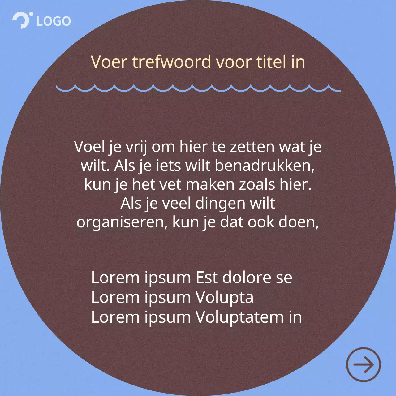 Licht blauwe en bruine minimalistische freehand achtergrond beschrijving