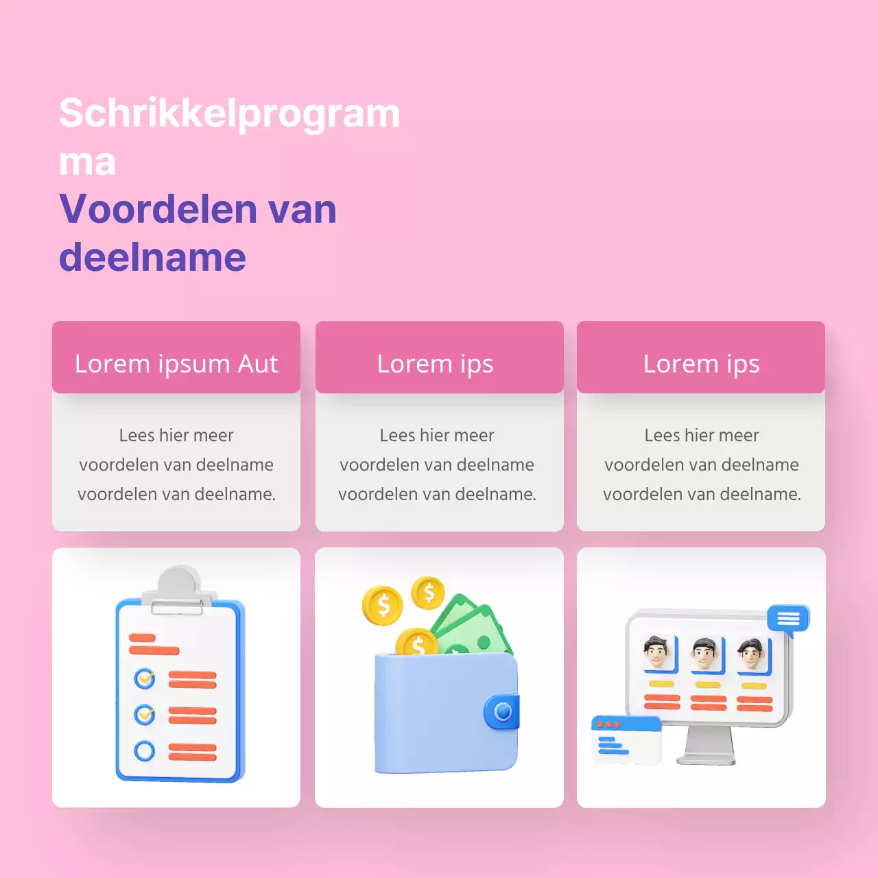 De roze en paarse trend van carrièreprogramma's voor vrouwen promoten