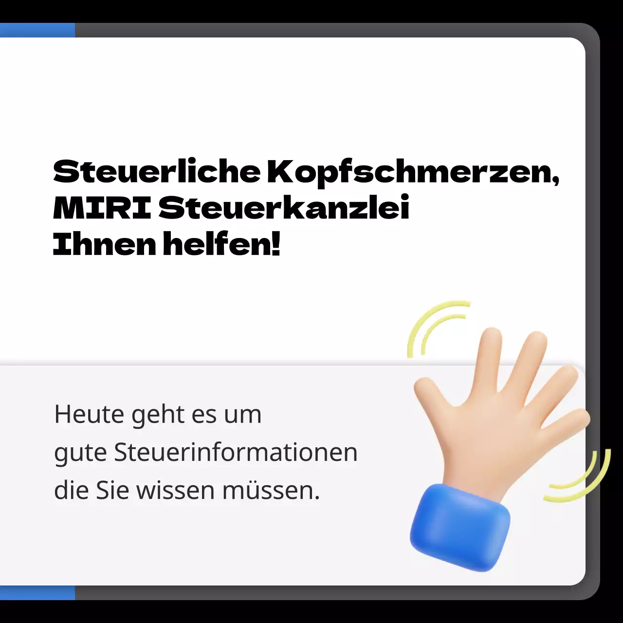 Steuerbuchhaltung schwarz und blau unterlegt