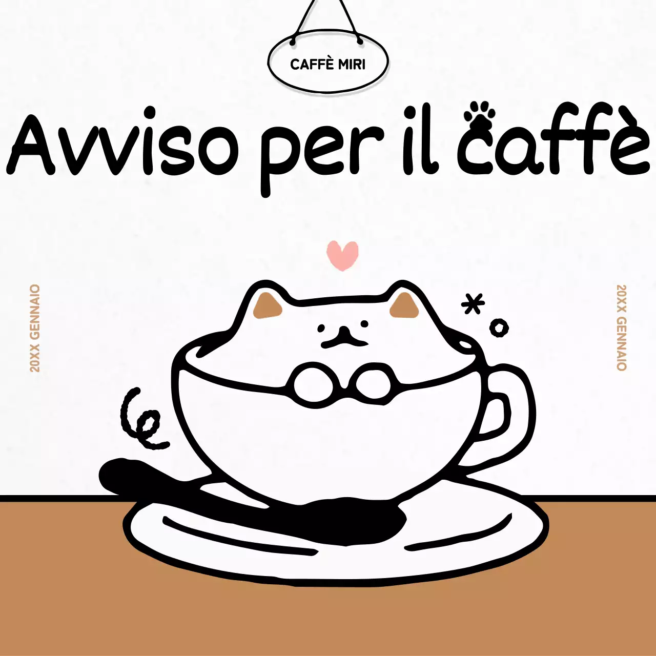 Annunci di caffè marroni e accoglienti