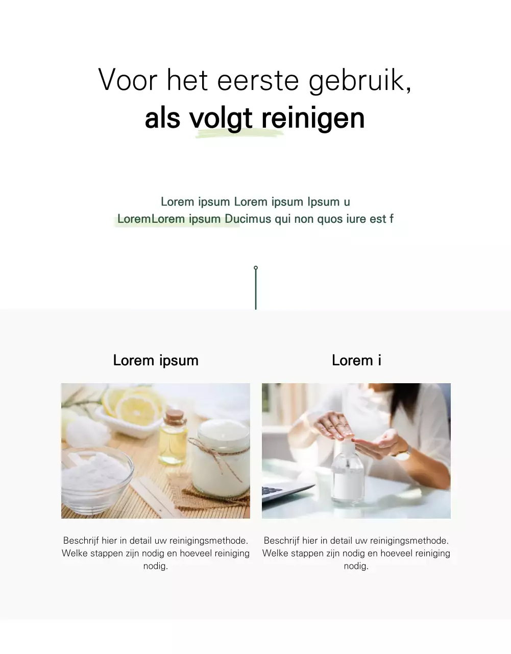 Een minimalistische wit met groene Tumblr advertentie voor nieuwkomers