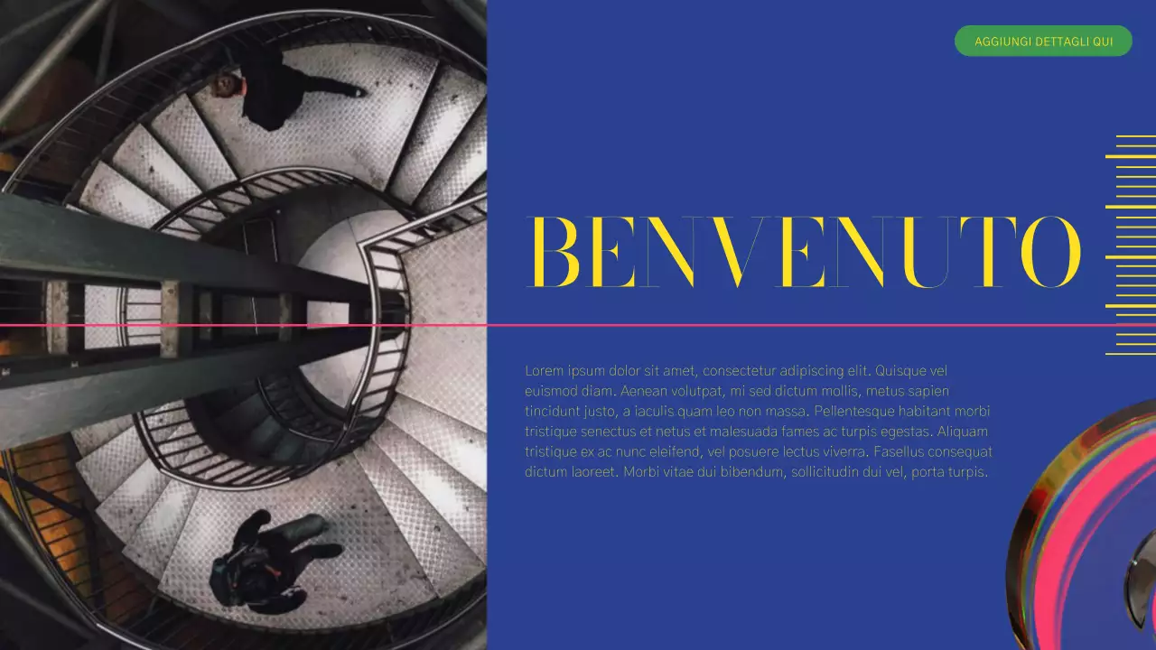 Rapporto sul profilo aziendale moderno verde e rosa