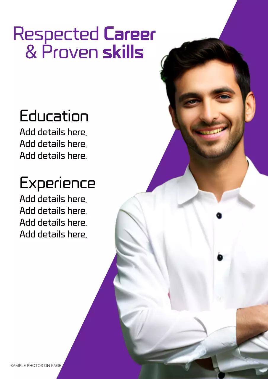 Purple Modern Election Promotion Poster