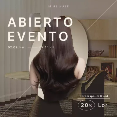 Promover ofertas de salón marrones y sencillas