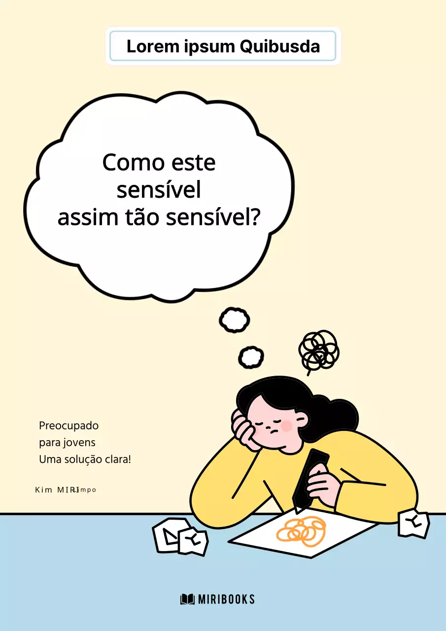 Capa de livro amarela, com soluções minimalistas