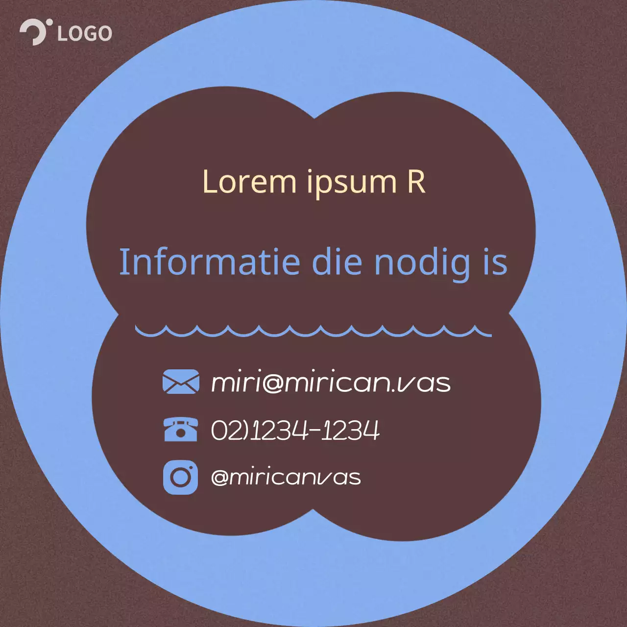 Licht blauwe en bruine minimalistische freehand achtergrond beschrijving