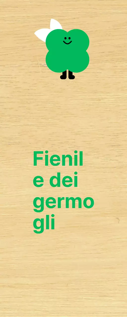 Pianta verde carattere carino classe Kindergarten