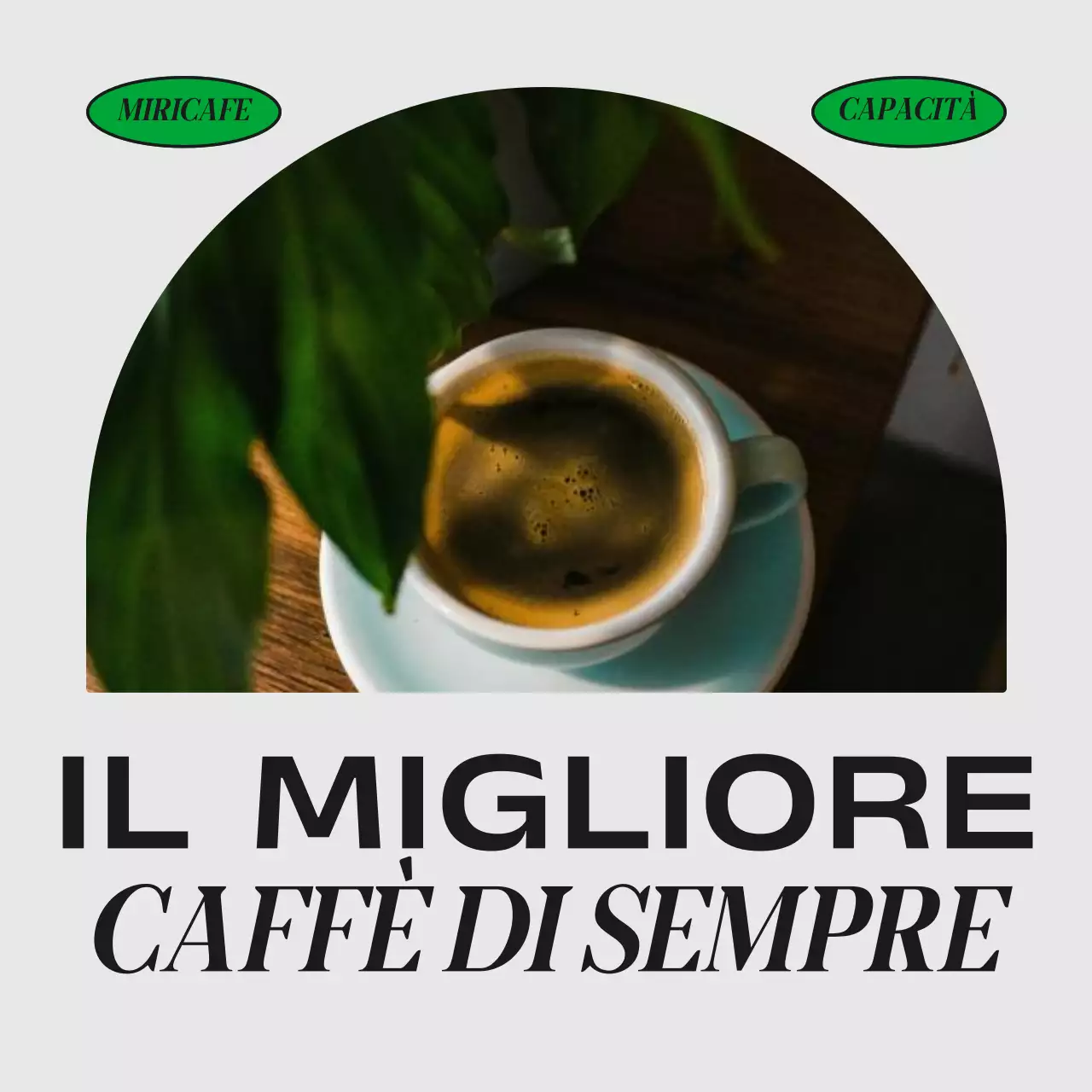 Promuovere un semplice annuncio di caffè verde e arancione