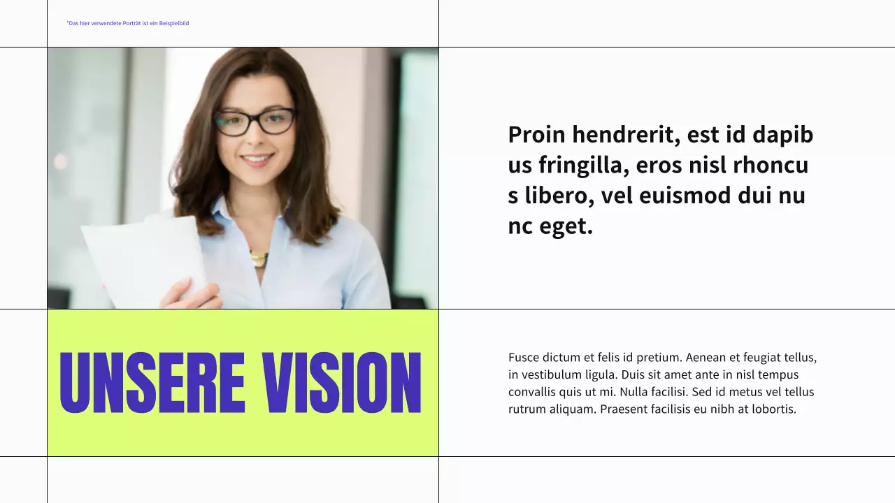 Blaues und neonfarbenes modernes Business-Profilmaterial