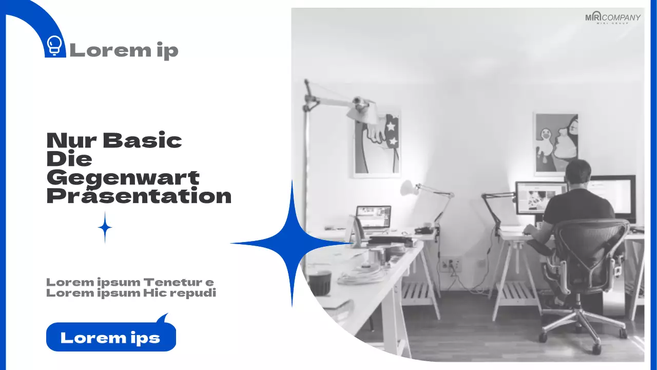 Moderne Geschäftsberichte in Blau