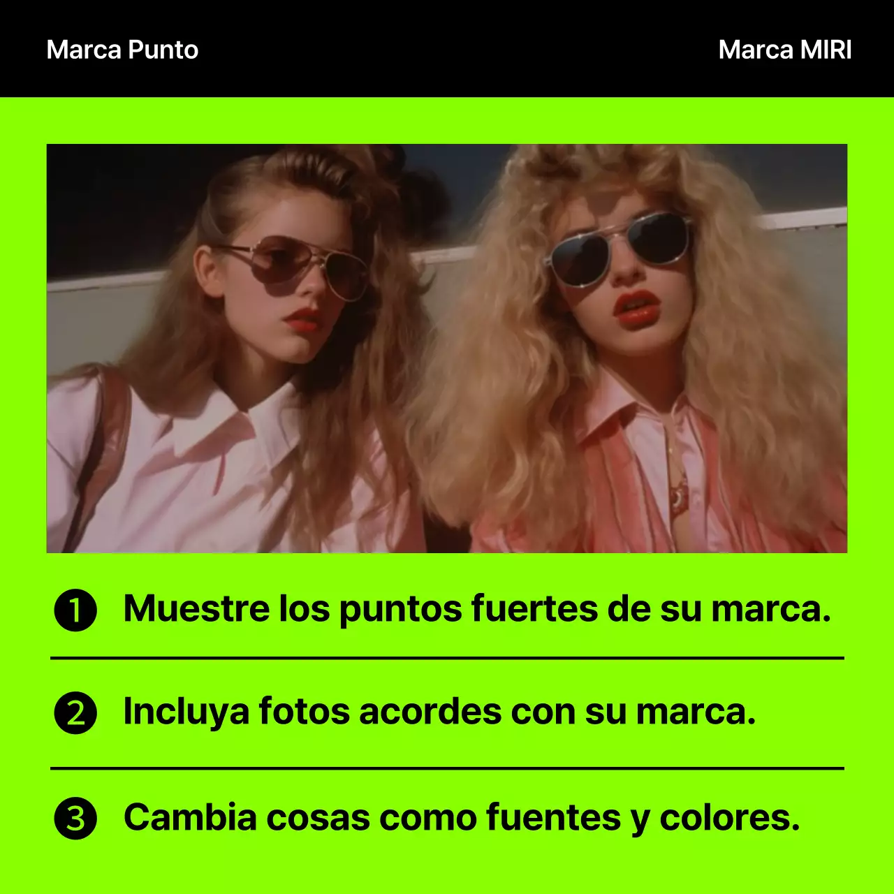 Una moderna imprimación de marca en neón y negro