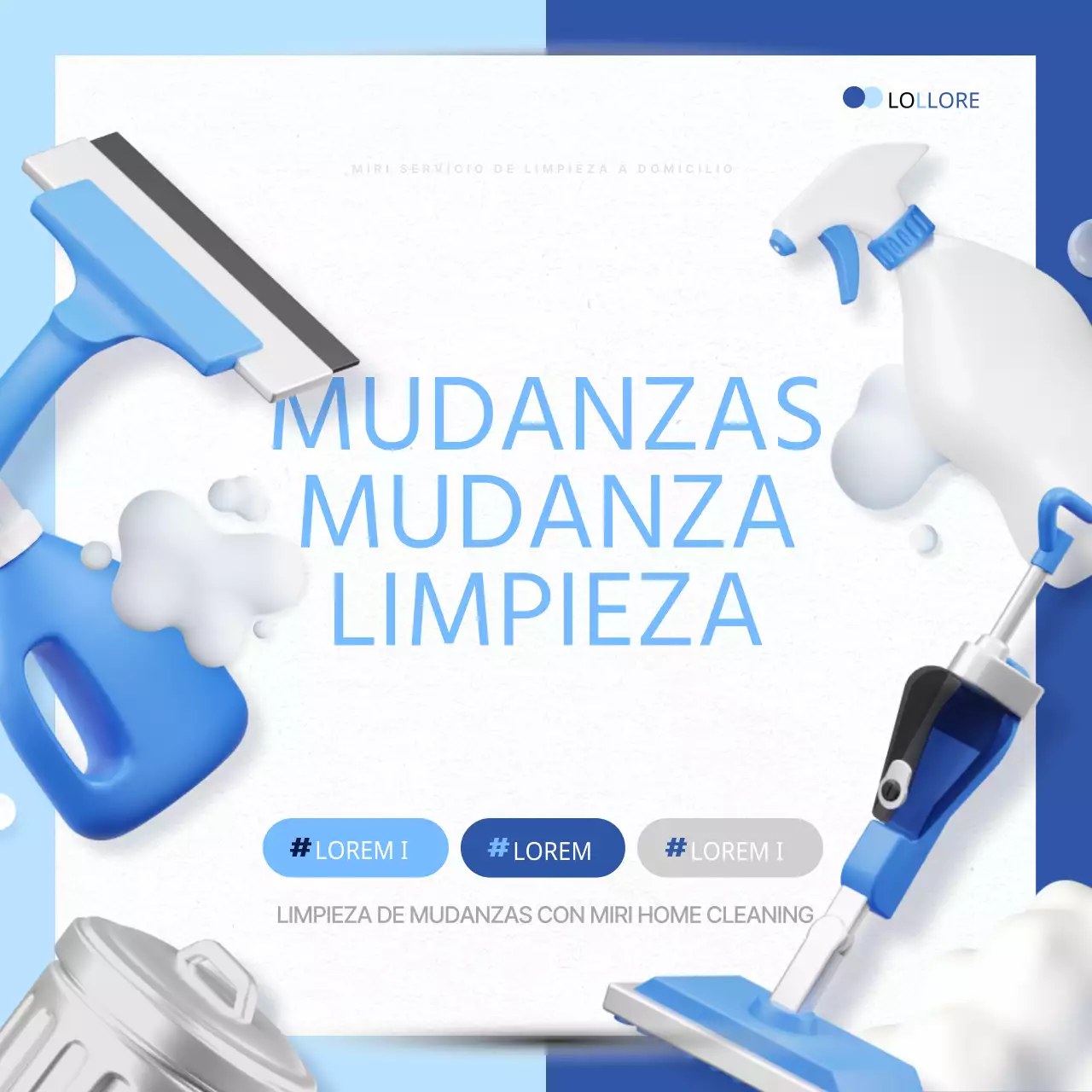 Promueva una sencilla limpieza de mudanza en azul claro y azul