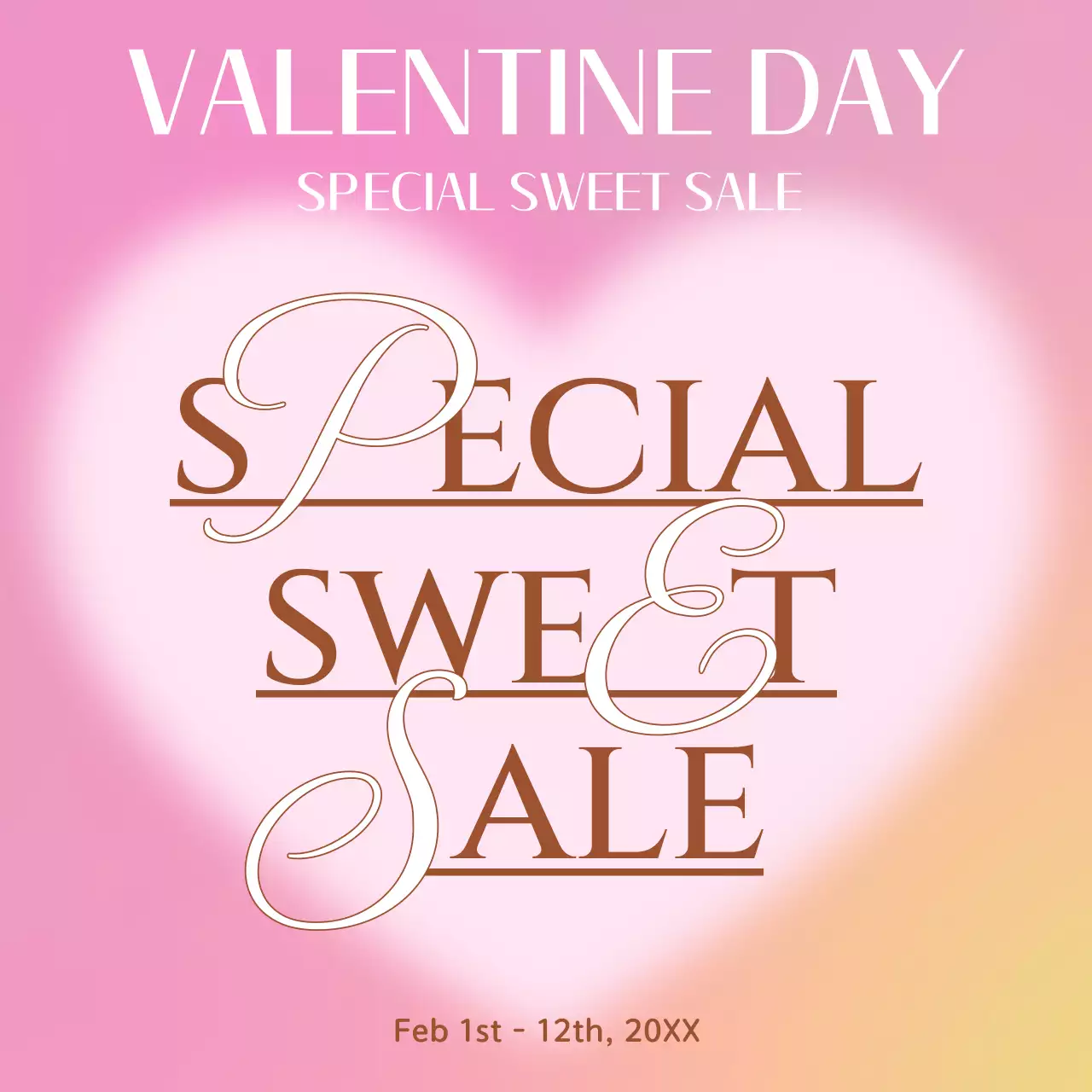 Promote a pink and cute Valentine's Day sale