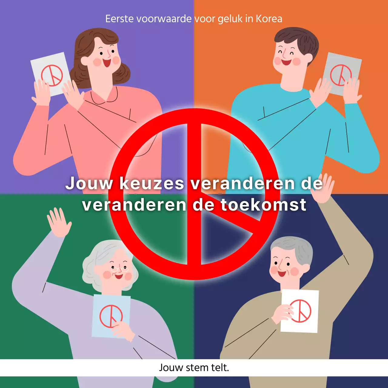 Bevorder verkiezingsstemmen met rode en witte trends