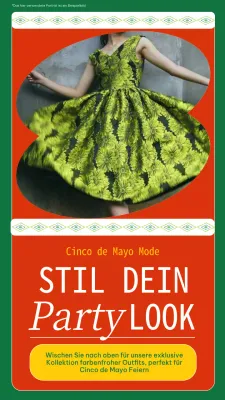 Orange und Grün Kitsch Cinco de Mayo Fashion Sale Anzeige