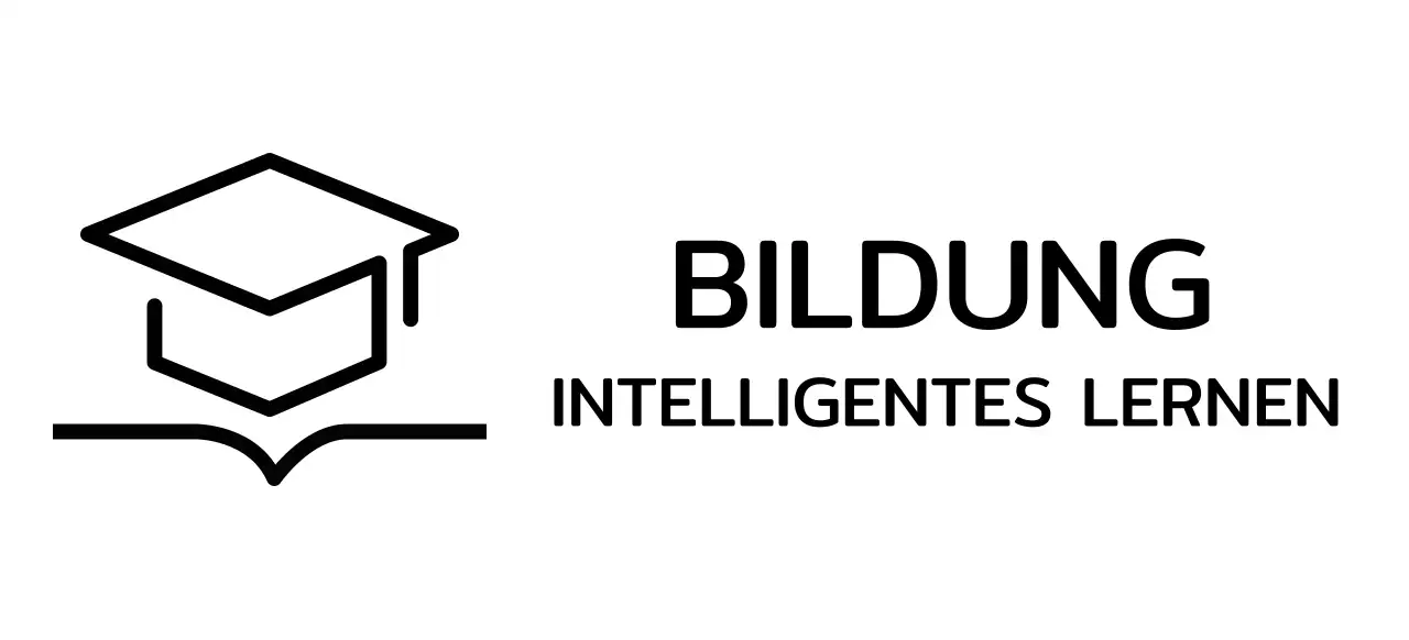 Intelligentes Lernen mit Bachelor-Mütze und Buchillustrationslogo