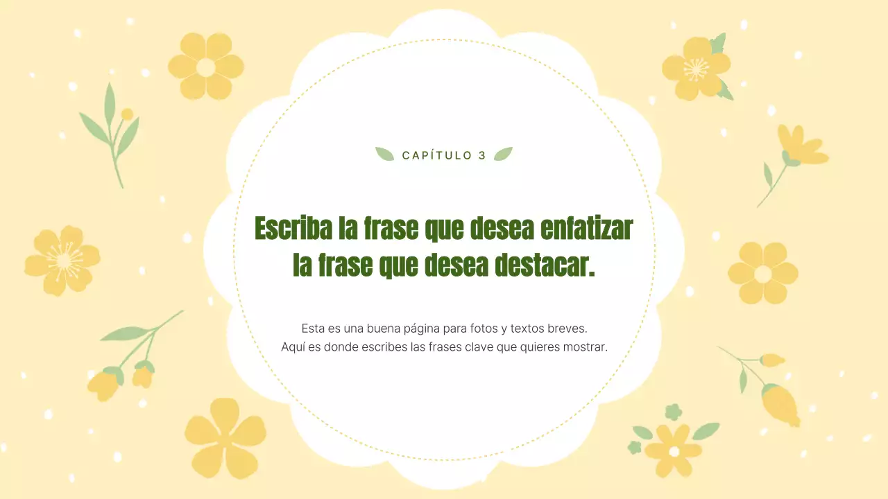 Planificador amarillo y bonito fondo floral