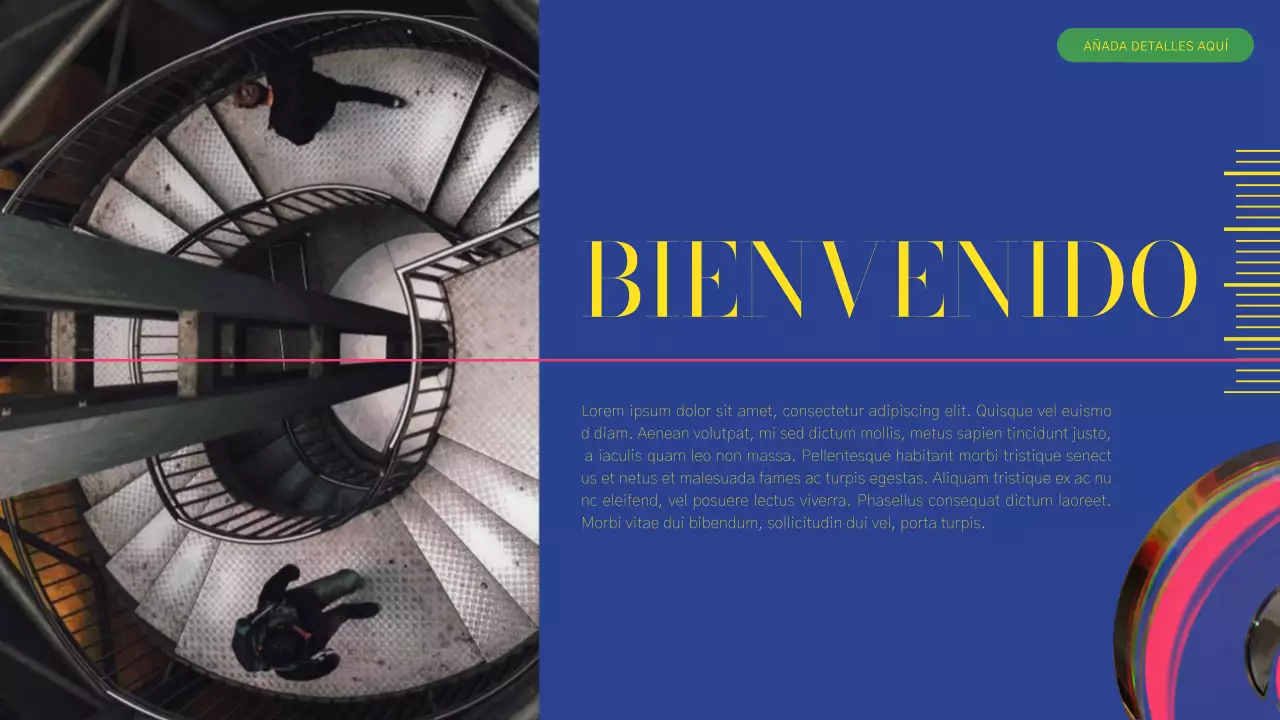 Informe sobre el perfil de la empresa moderna verde y rosa