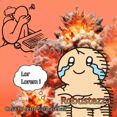 Un meme sul baseball in bottiglia rossa e arancione.