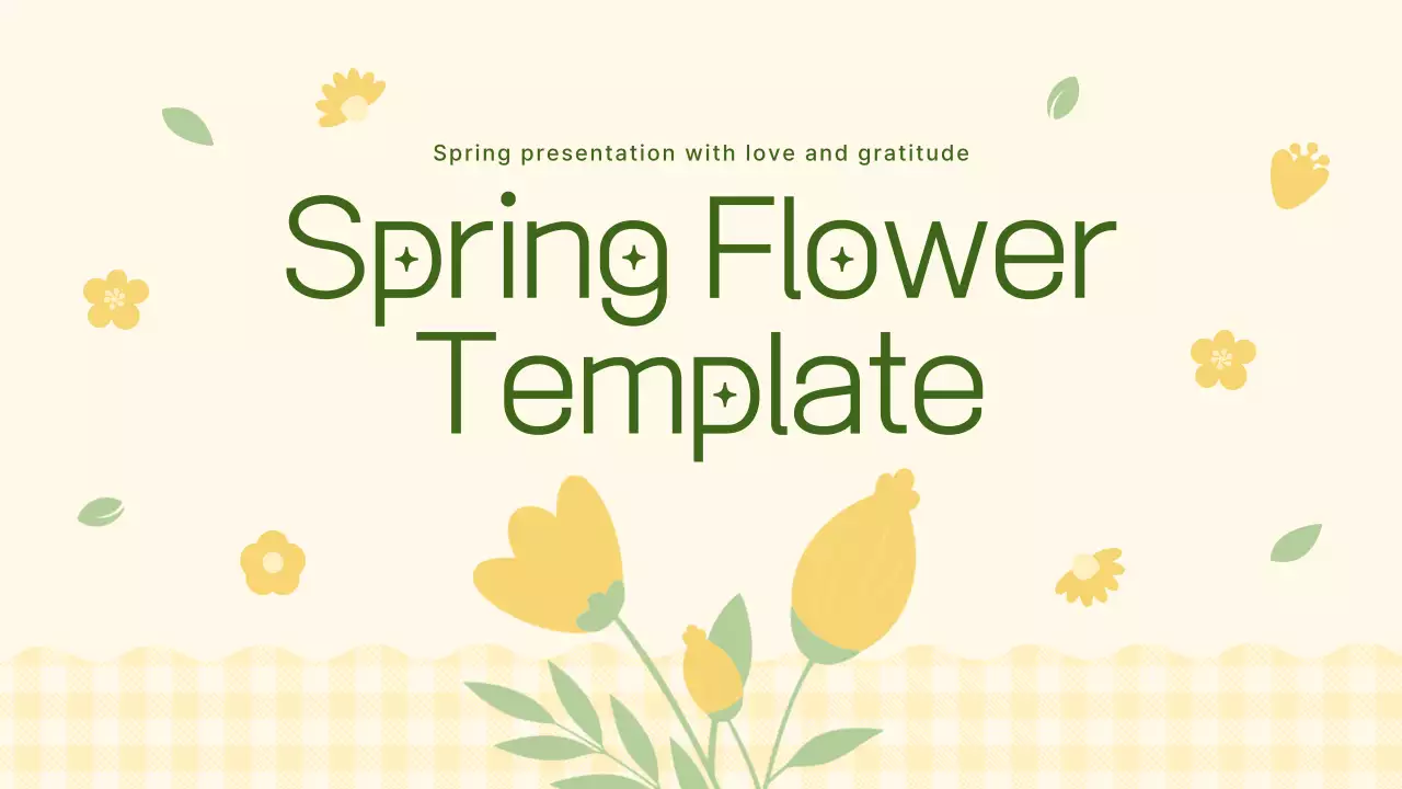 Yellow Floral Spring Template Presentation