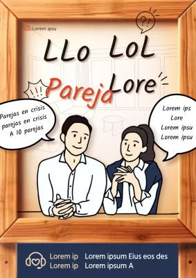 Invitación sencilla de asesoramiento de pareja con fondo beige