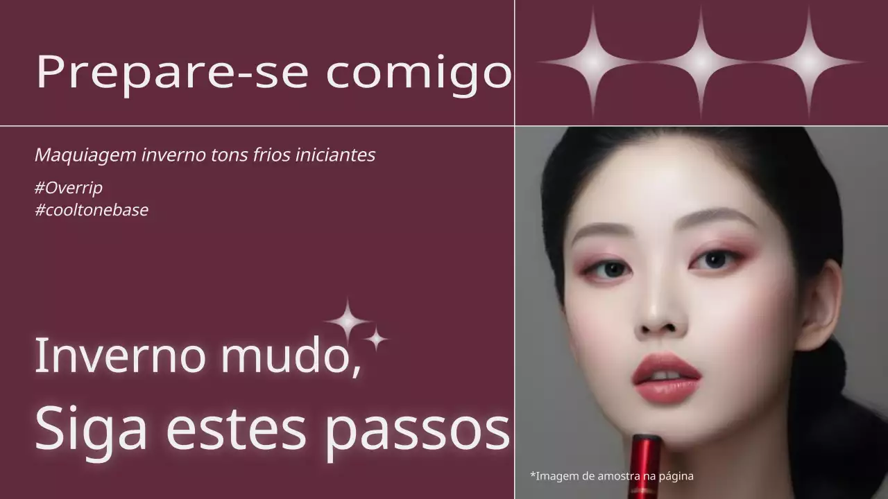Sobre o look de maquilhagem simples de inverno da Borah
