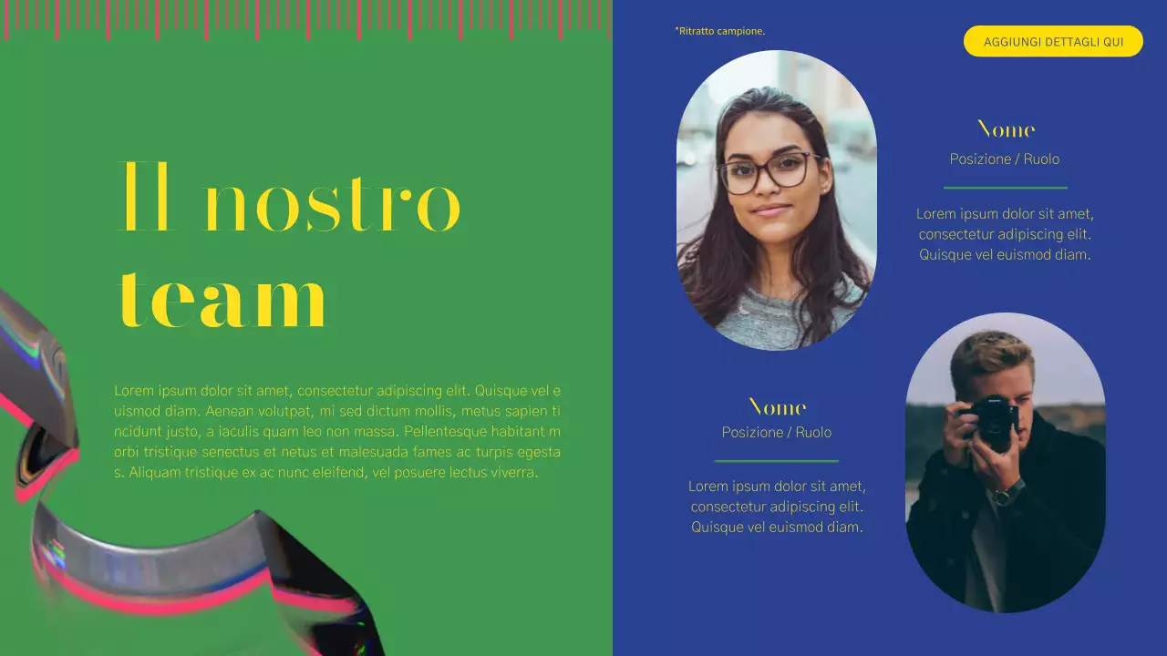 Rapporto sul profilo aziendale moderno verde e rosa