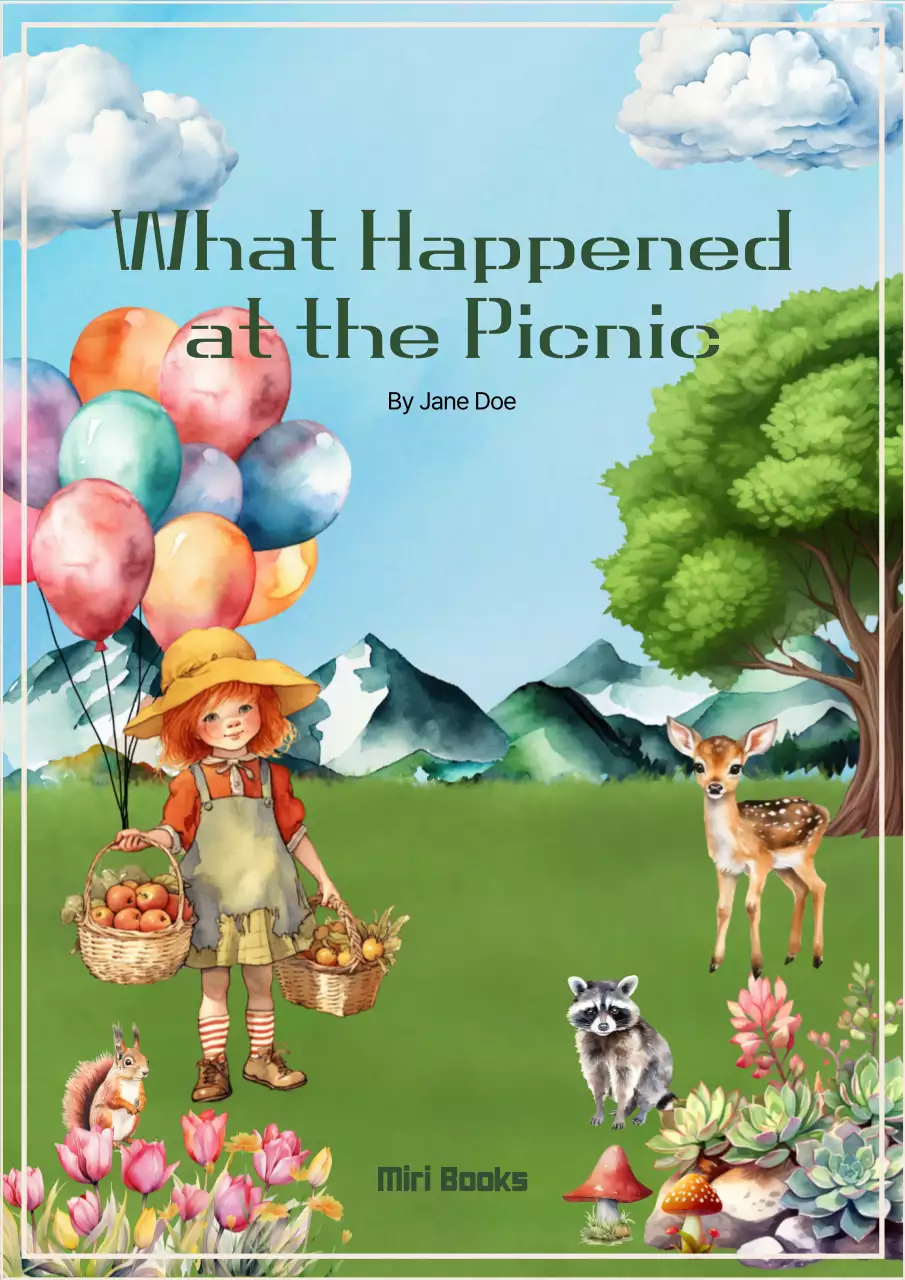 Blue Rustic Picnic Storybook Book Cover