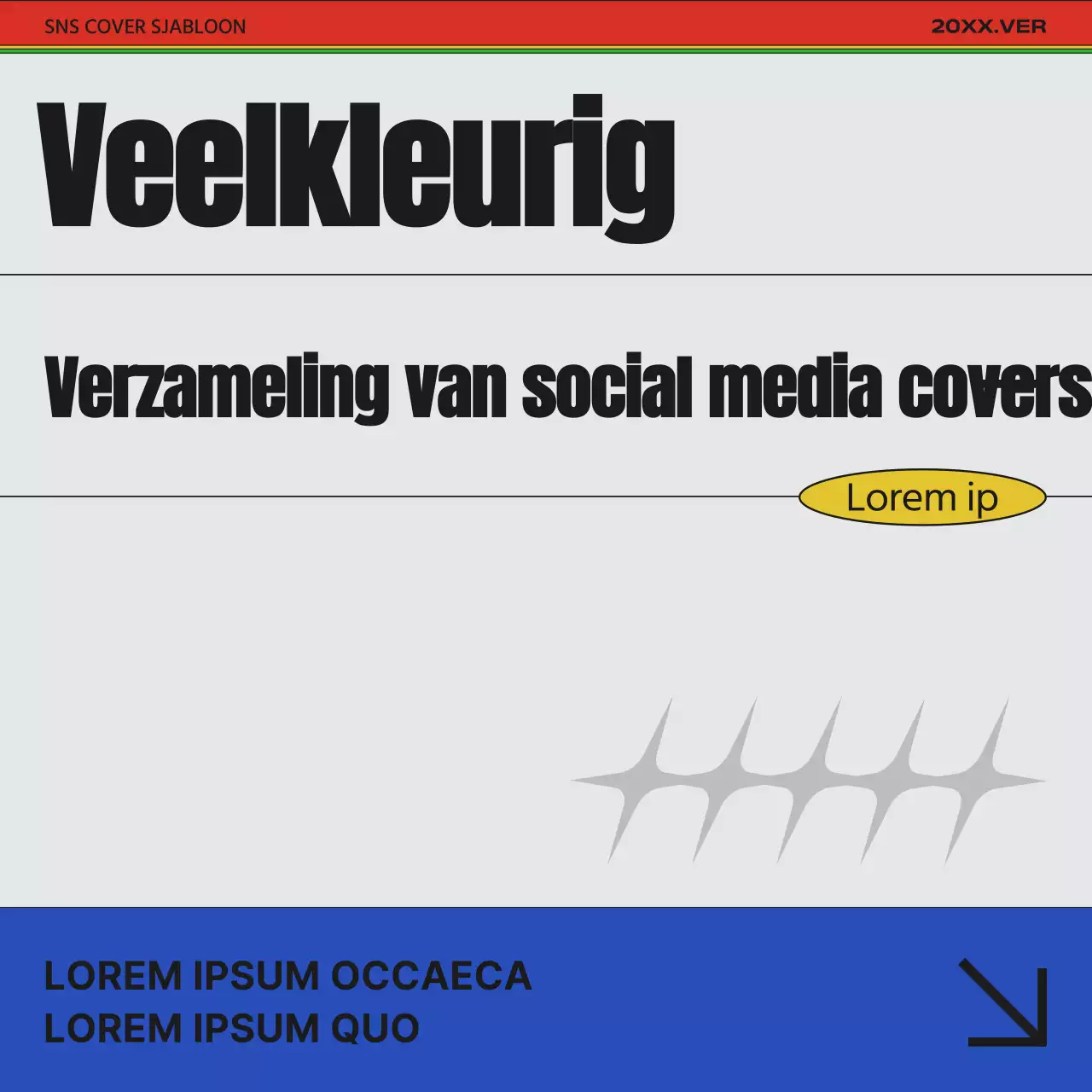 Promoot een moderne kleurvariatie van de omslag in regenboog en wit