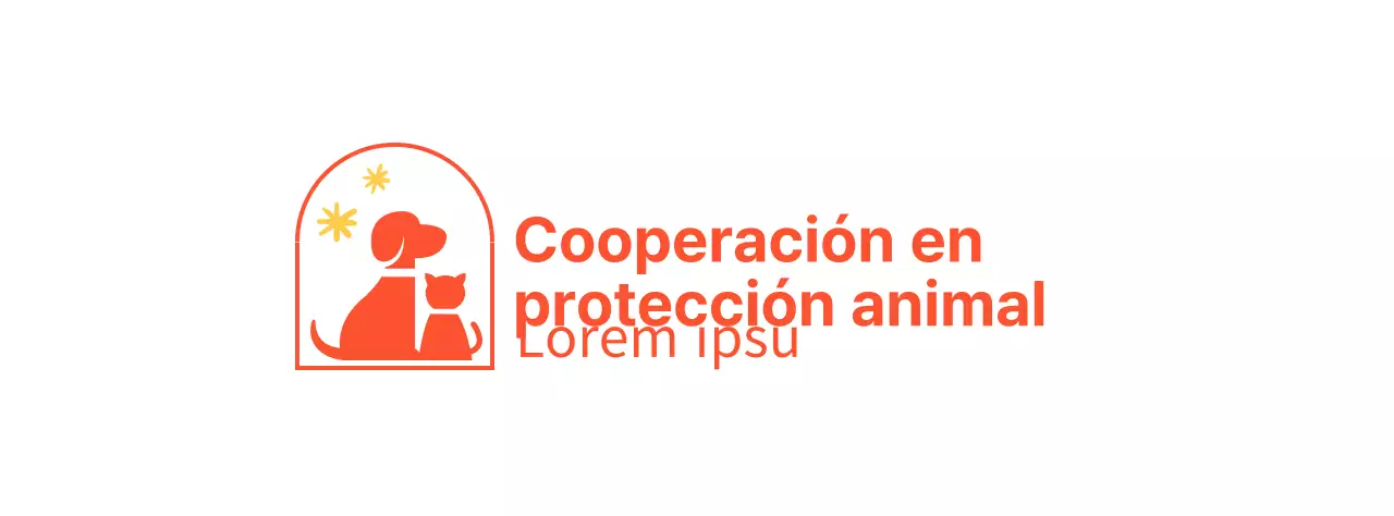 La Humane Society con un simpático logotipo ilustrado de un perro y un gato en rojo